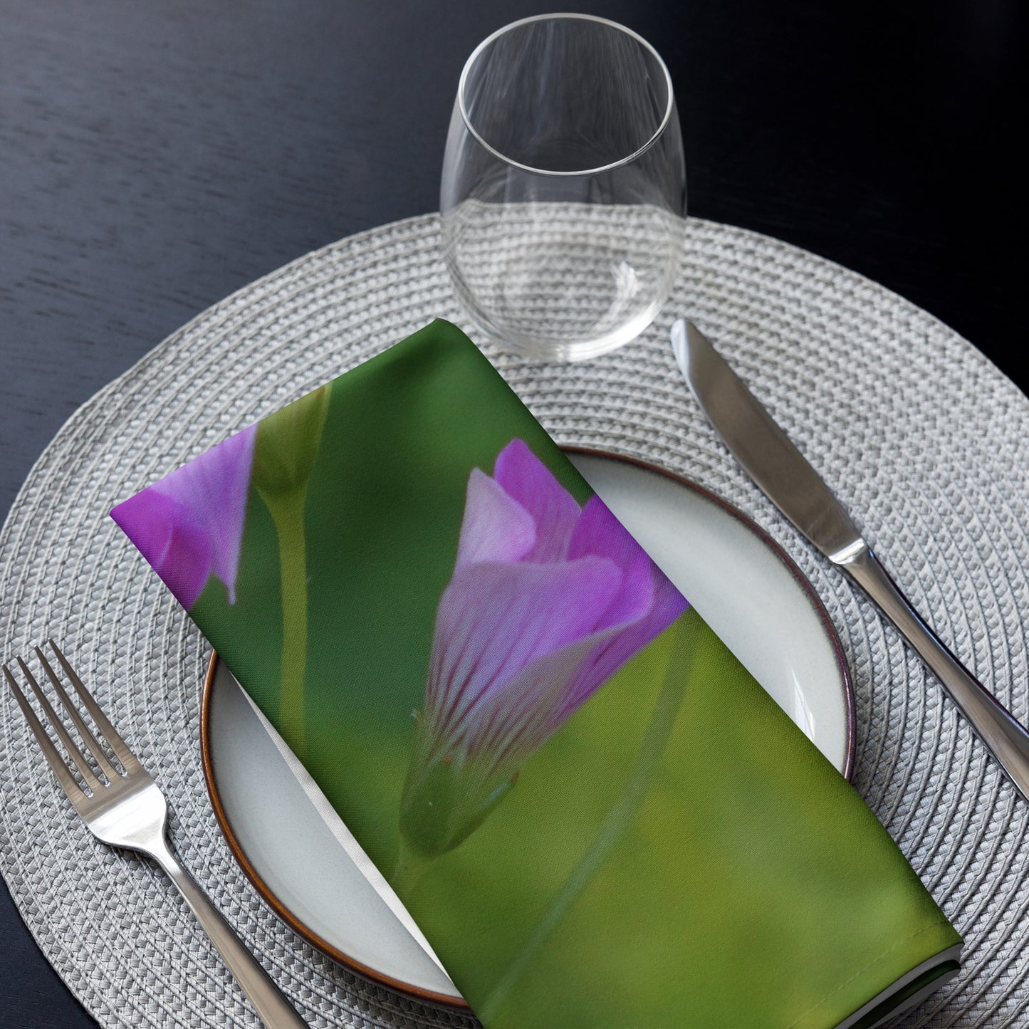 Pink Oxalis Cloth napkin set
