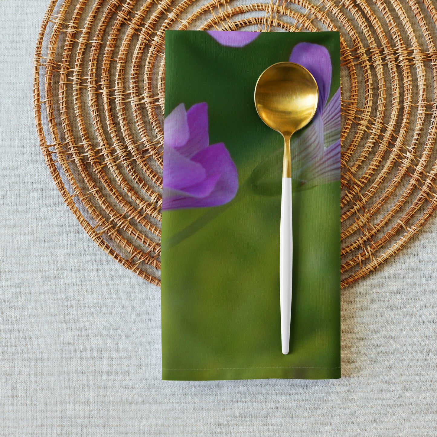 Pink Oxalis Cloth napkin set