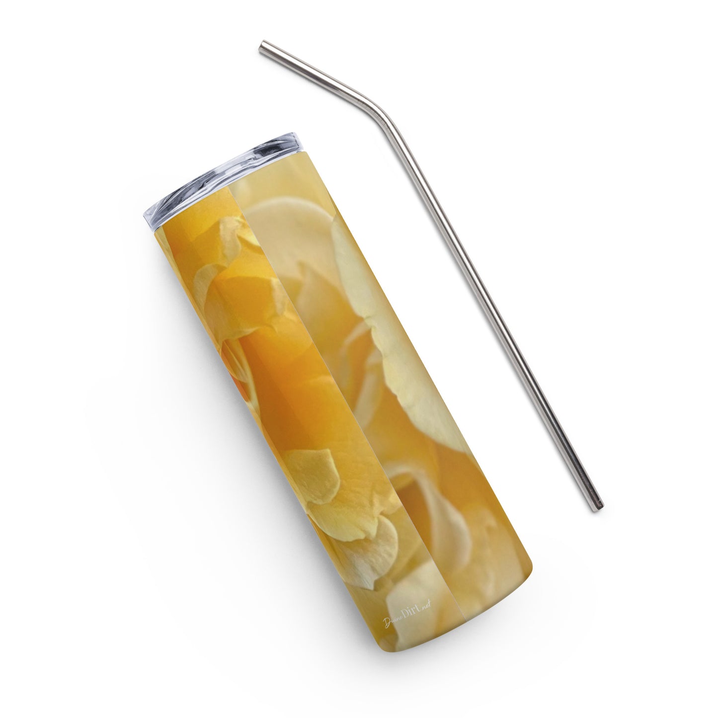 Yellow Rose Stainless steel tumbler