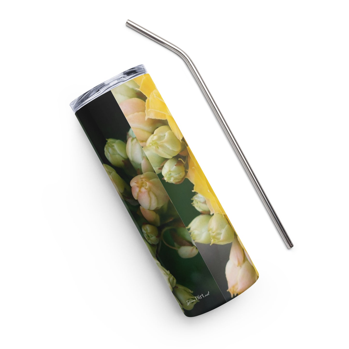 Yellow Kalanchoe Stainless steel tumbler
