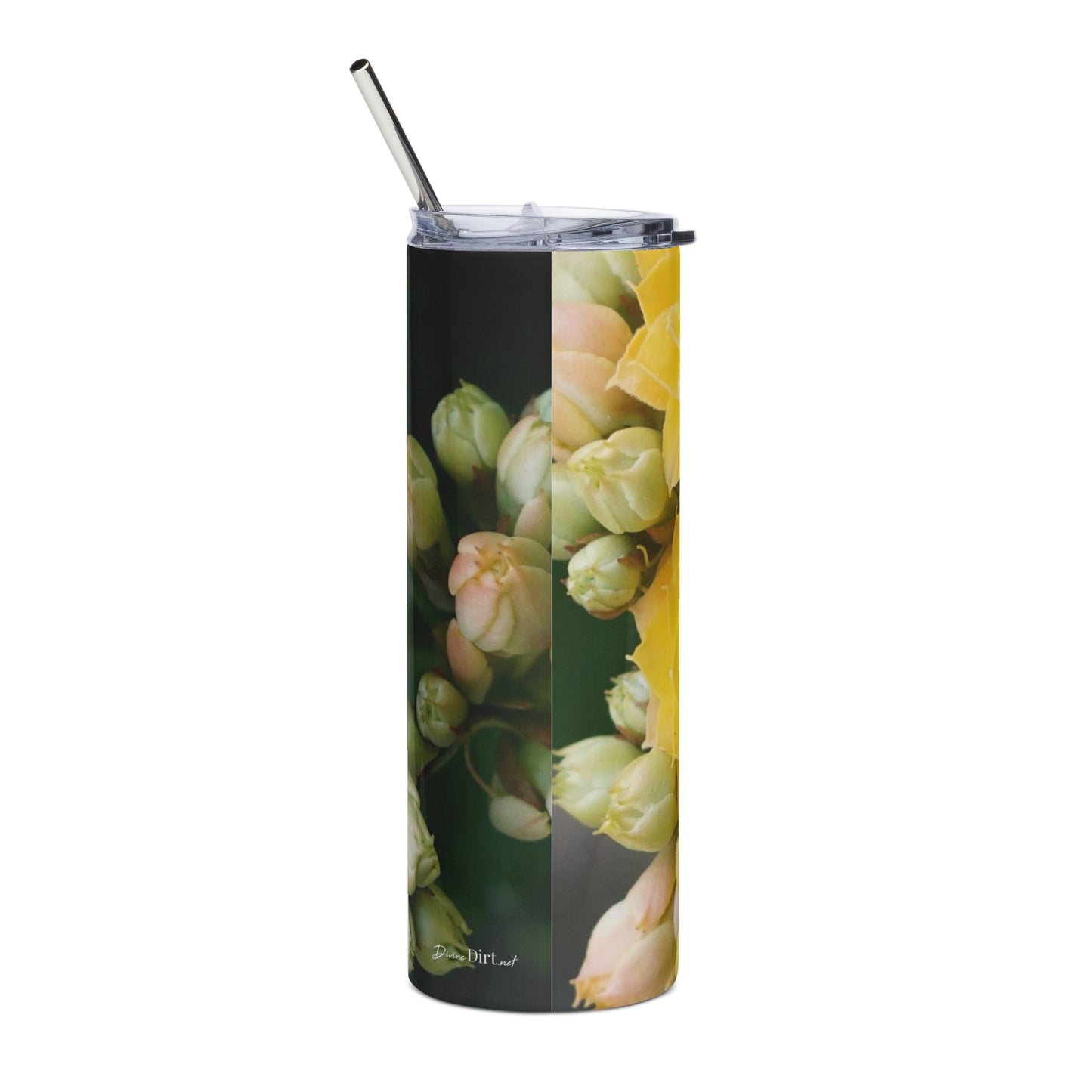 Yellow Kalanchoe Stainless steel tumbler
