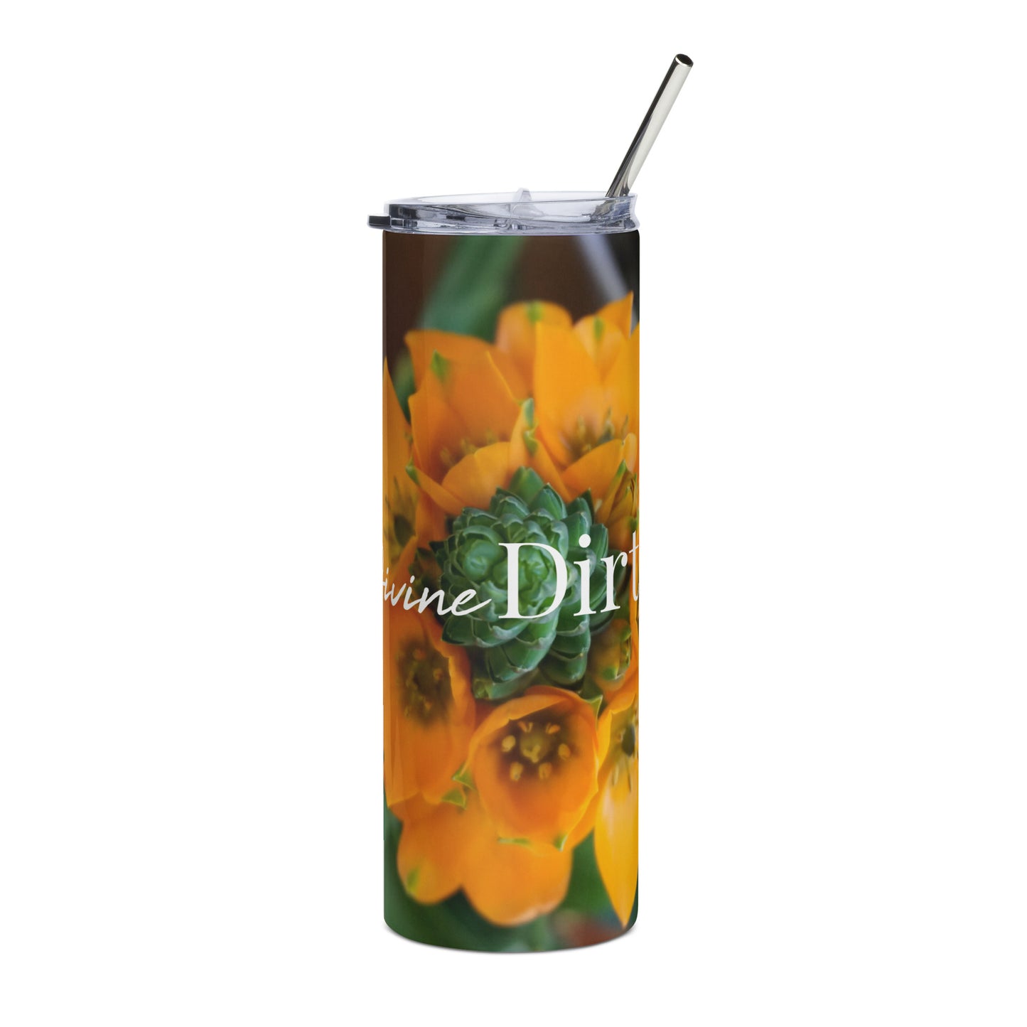 Divine Dirt Orange Star Stainless steel tumbler