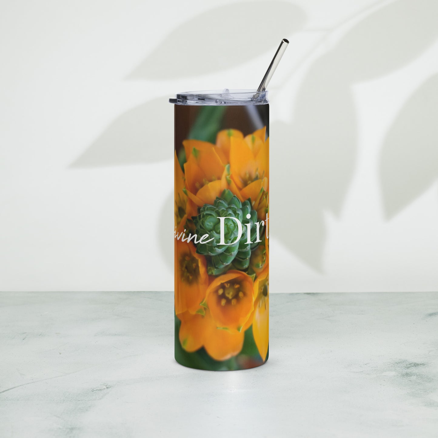 Divine Dirt Orange Star Stainless steel tumbler