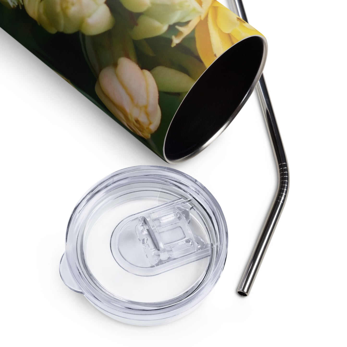 Yellow Kalanchoe Stainless steel tumbler