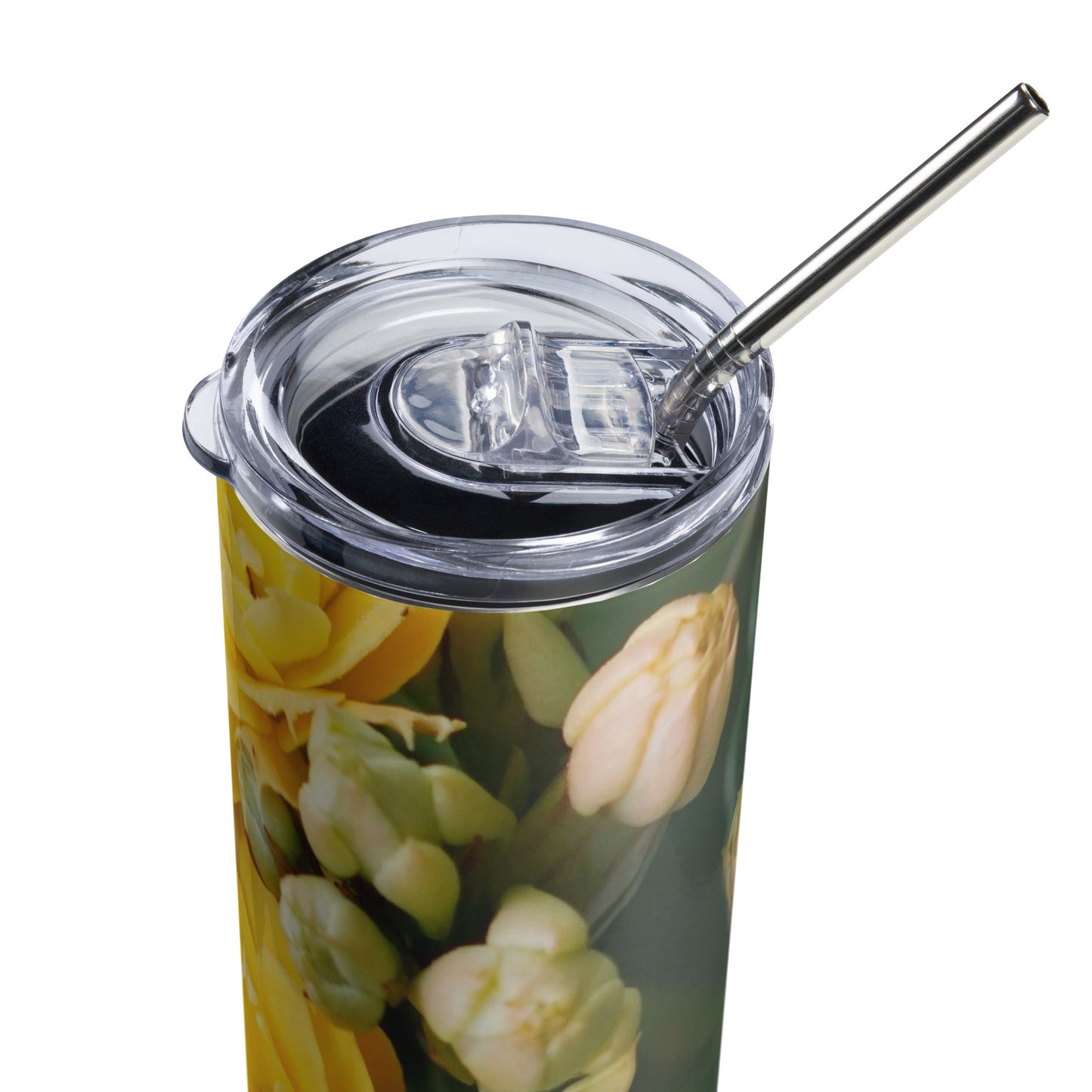 Yellow Kalanchoe Stainless steel tumbler
