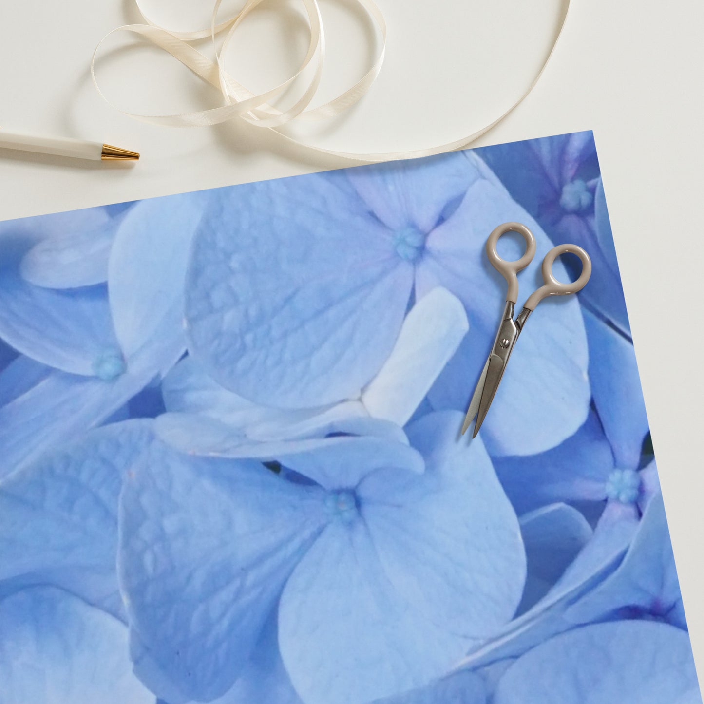 Blue Hydrangea Wrapping paper sheets