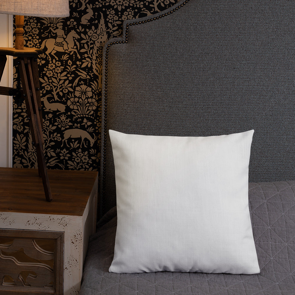 Orange Delight Rose Premium Pillow with White Back