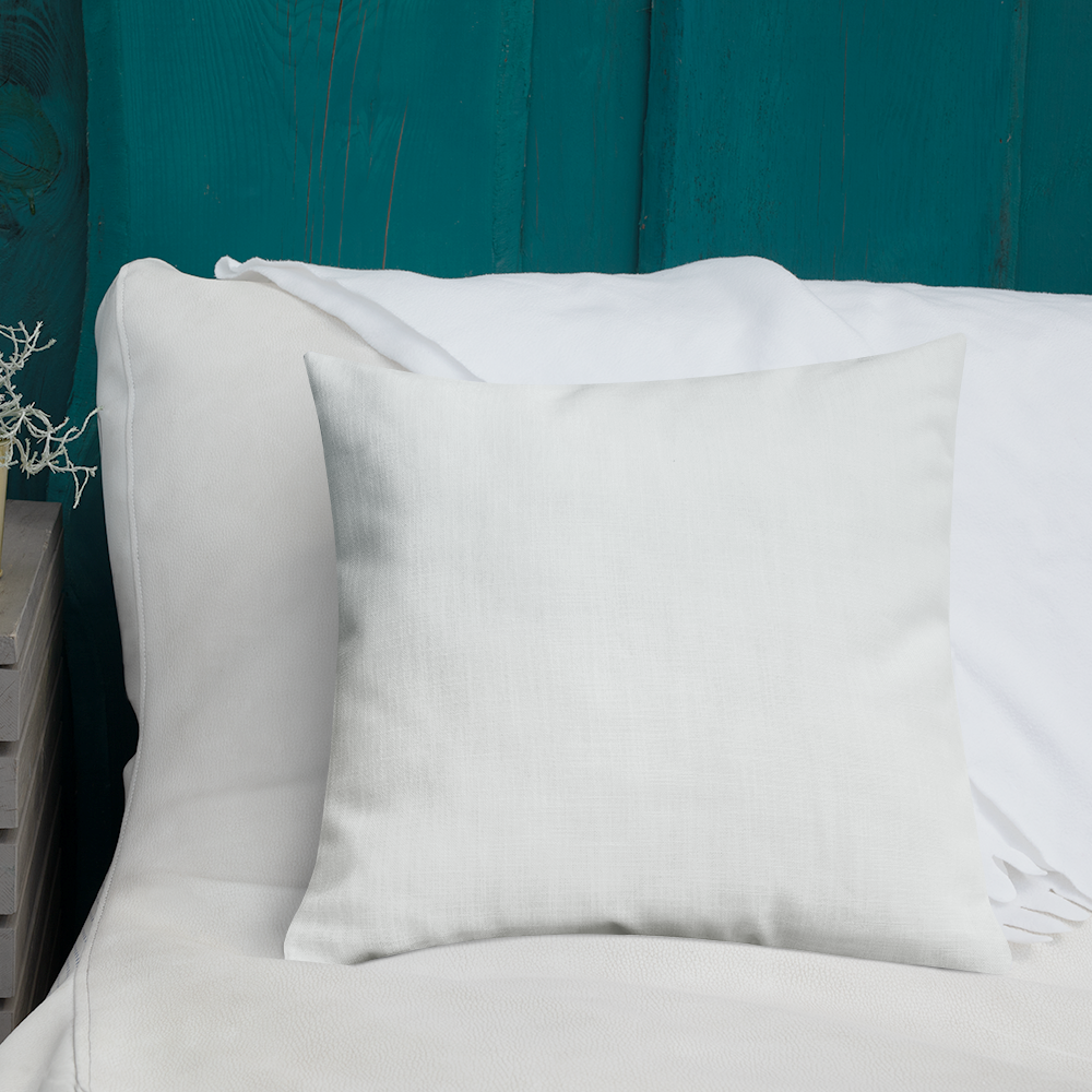 Purple Clematis Premium Pillow with White Back