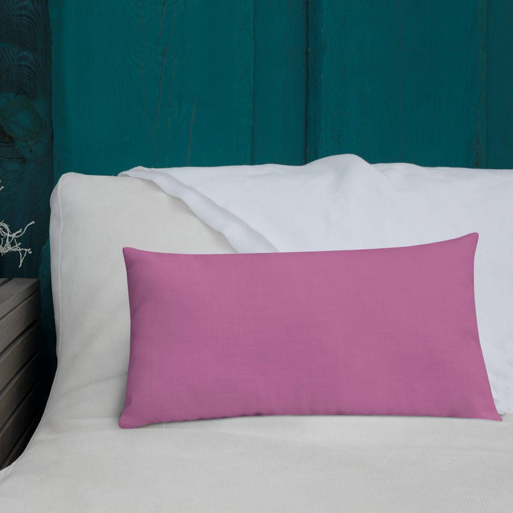 Pink Begonia Premium Pillow with Pink Back