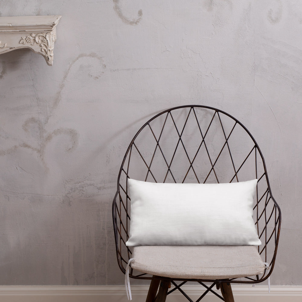 White Gardenia Premium Pillow with White Back