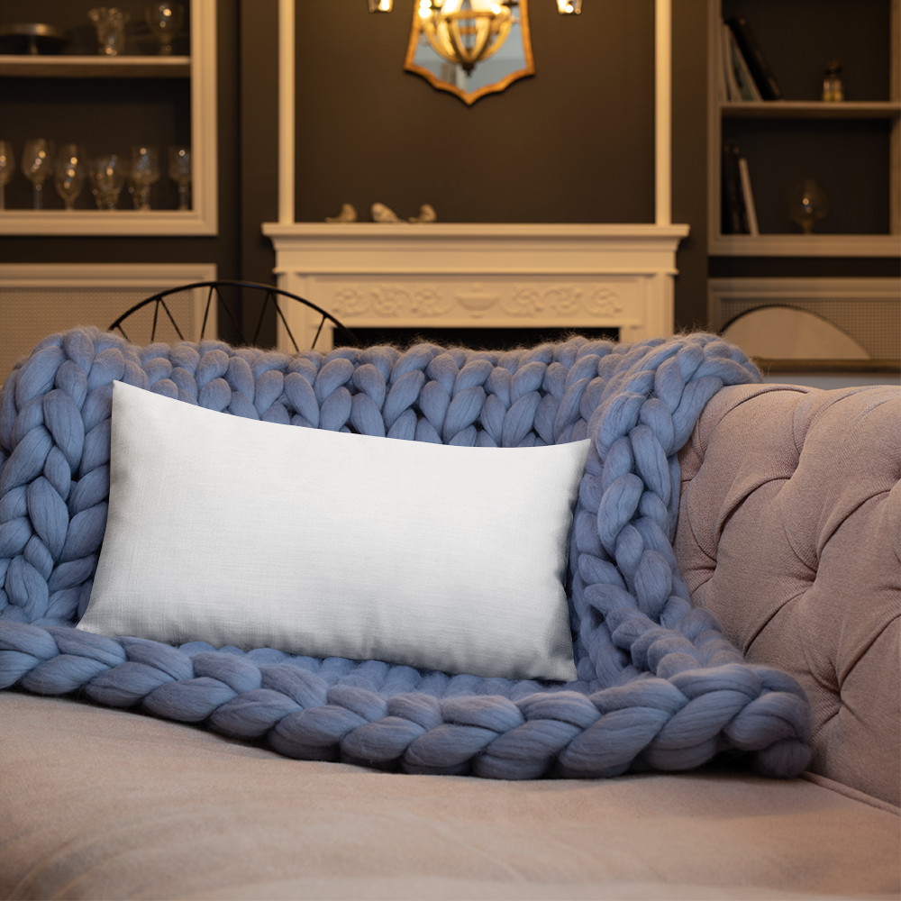 White Roses Premium Pillow with White Back
