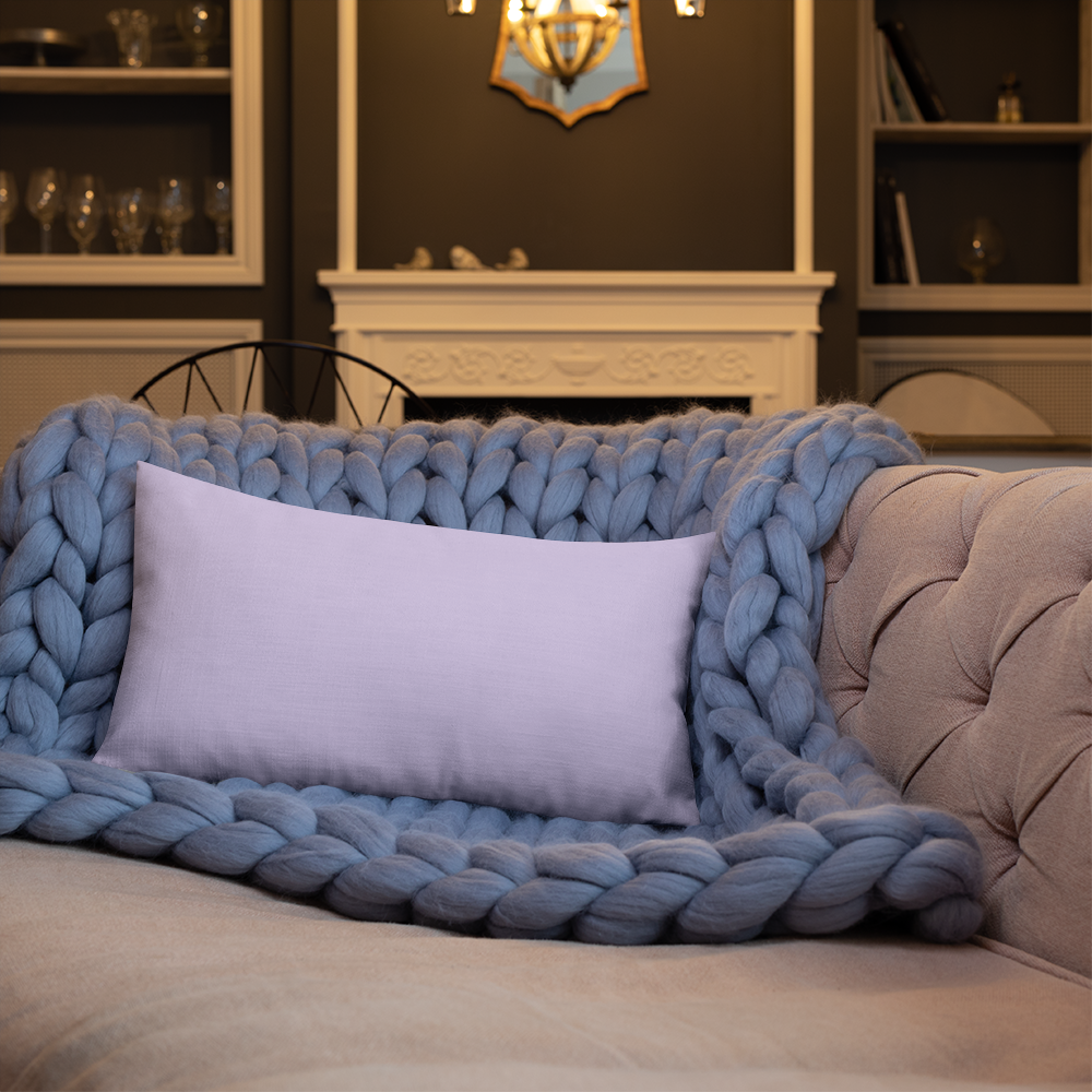 Purple Petunias Premium Pillow 'Count Your Blessings'
