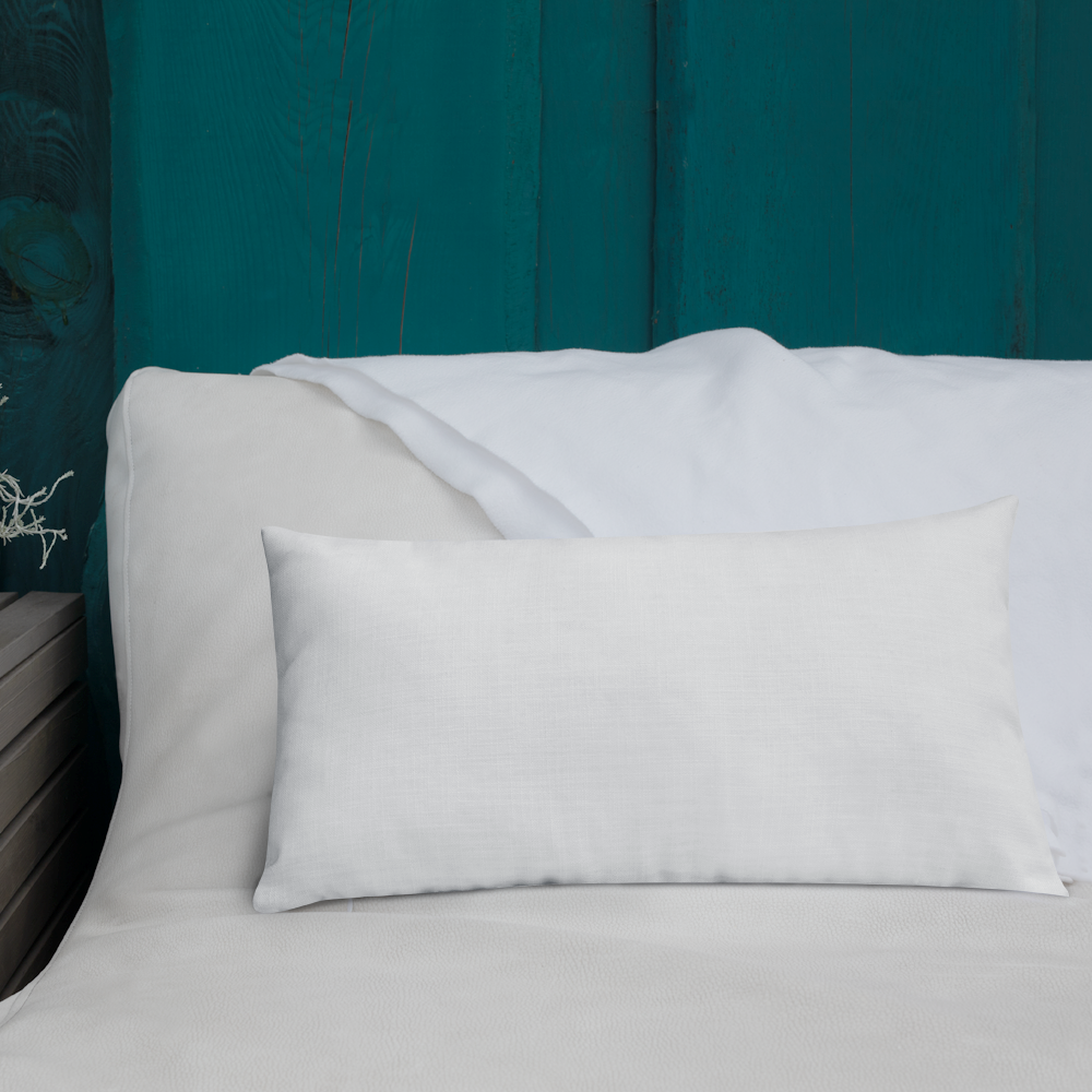 White Roses Premium Pillow with White Back