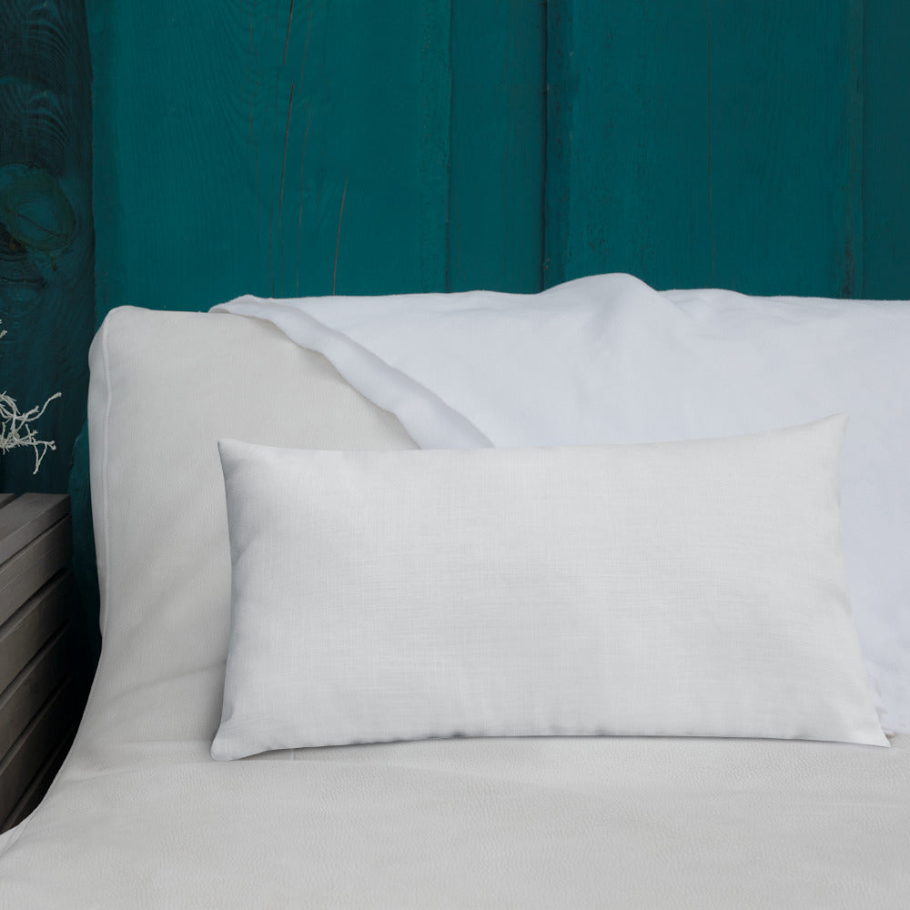 Purple Petunias Premium Pillow with white back