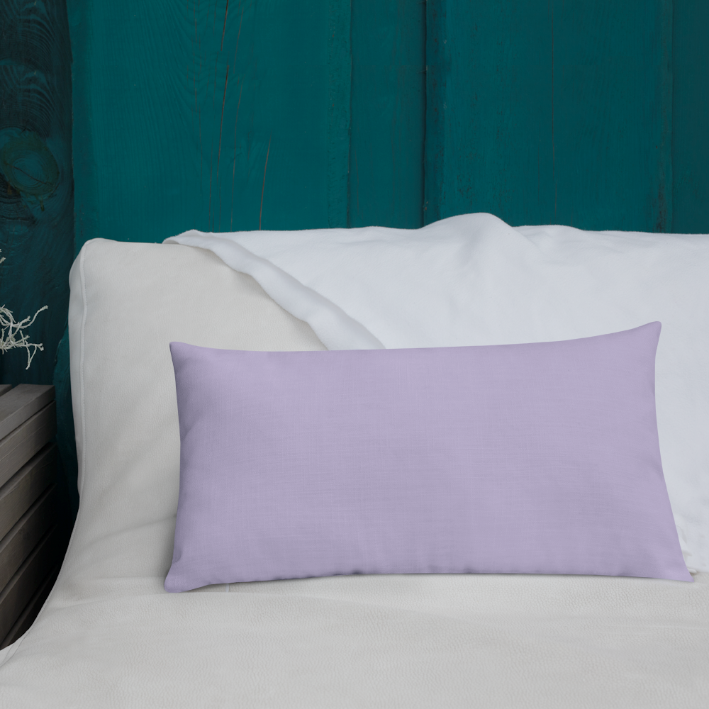 Purple Petunias Premium Pillow 'Count Your Blessings'