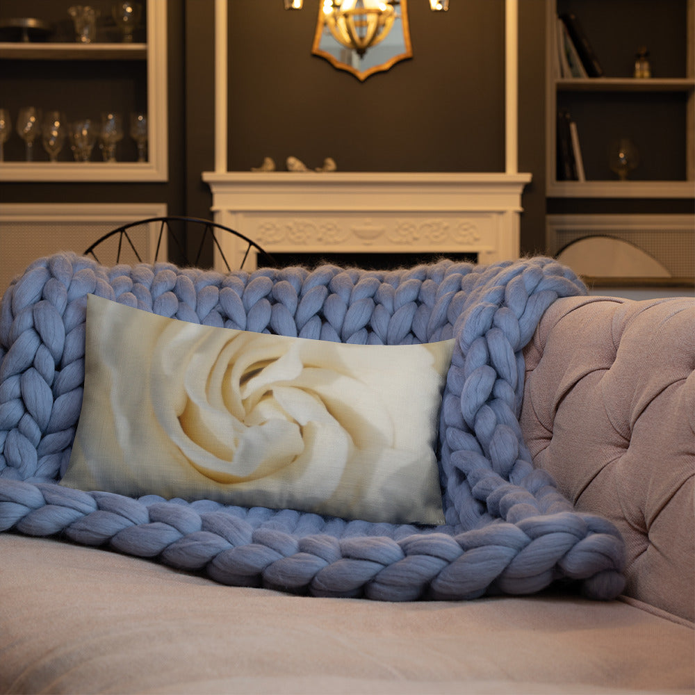 White Gardenia Premium Pillow with White Back