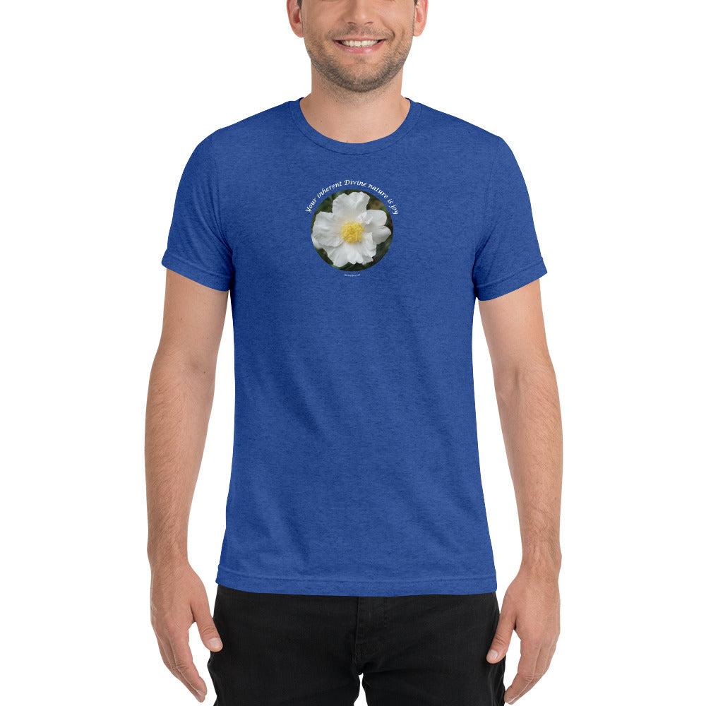 Your inherent Divine nature is joy_Unisex Tri-Blend Short sleeve T-Shirt | Bella + Canvas 3413