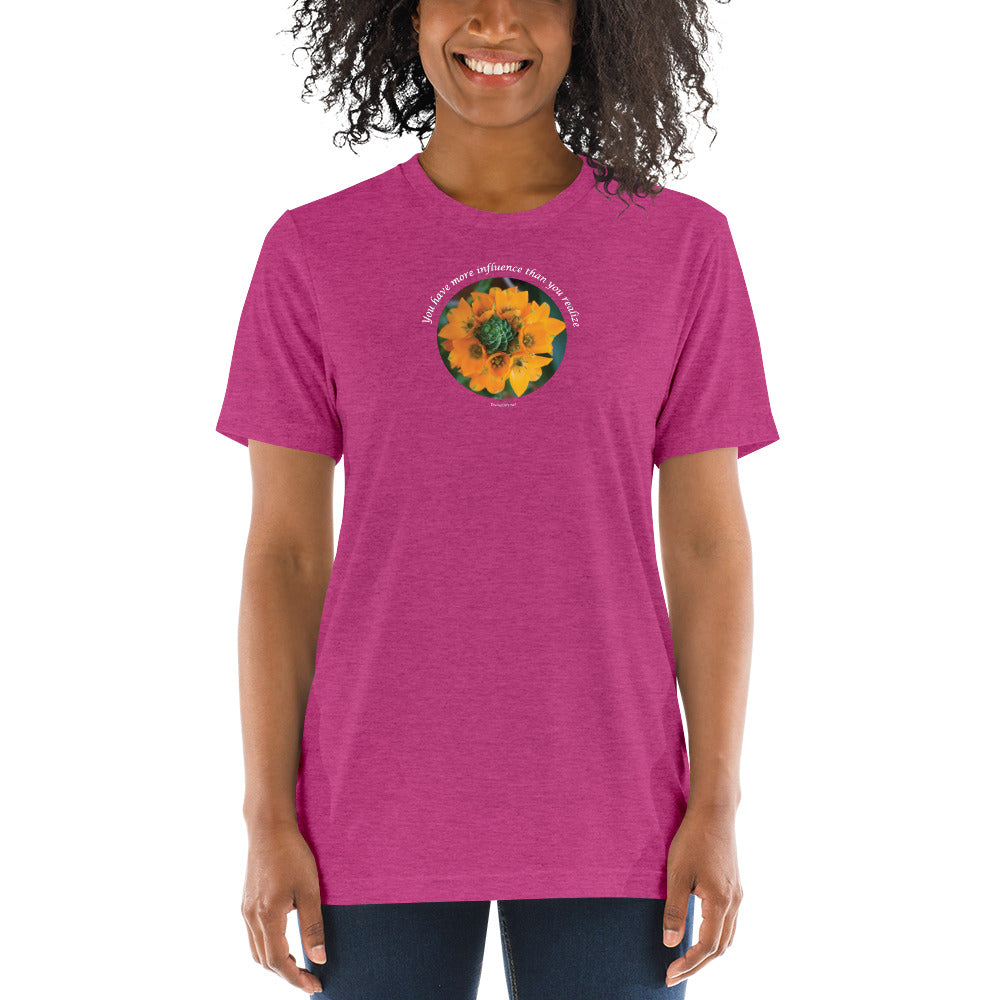 You have more influence than you realize_Unisex Tri-Blend T-Shirt | Bella + Canvas 3413