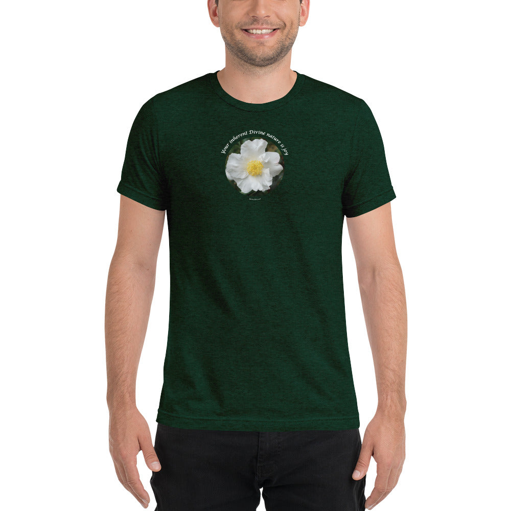 Your inherent Divine nature is joy_Unisex Tri-Blend Short sleeve T-Shirt | Bella + Canvas 3413