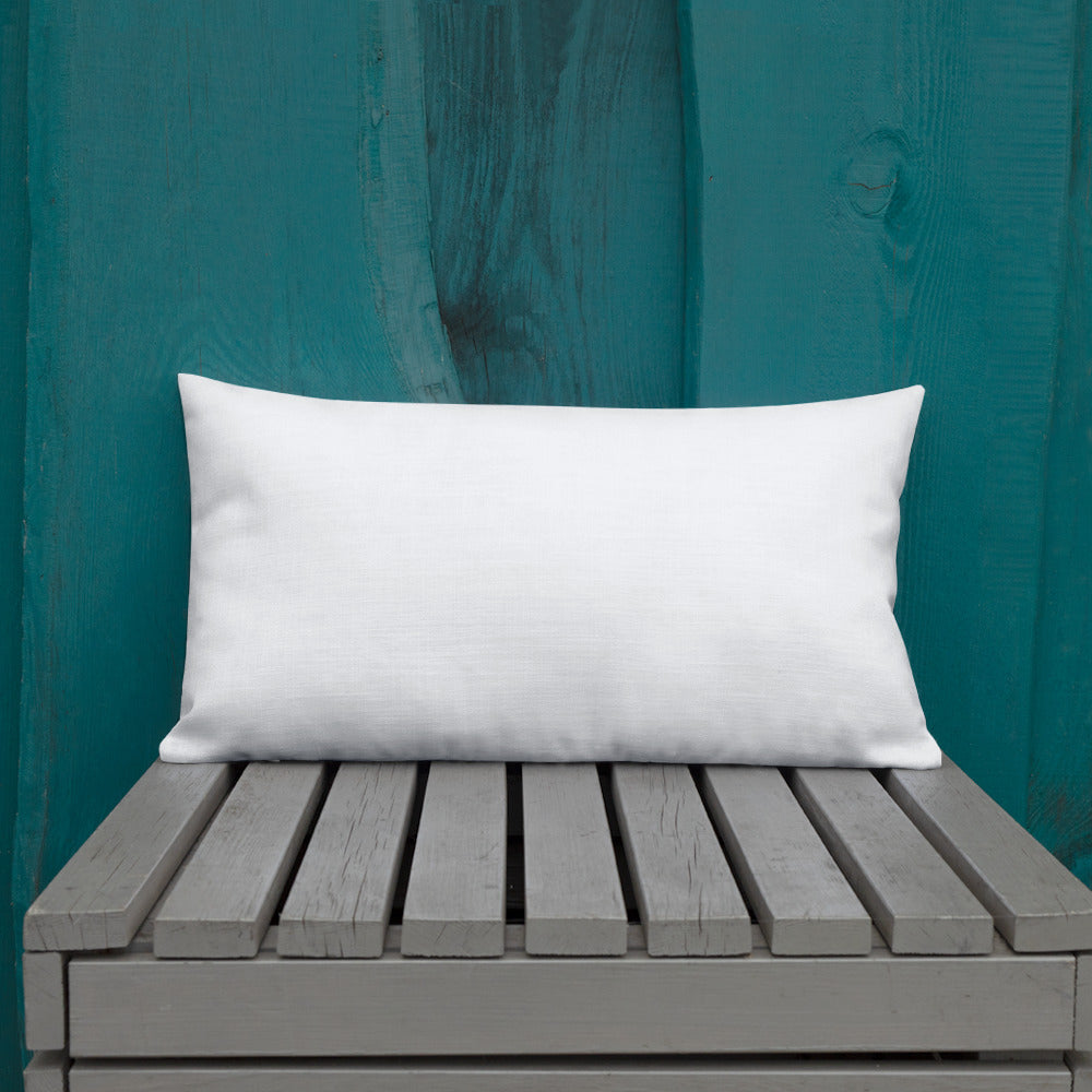 Purple Clematis Premium Pillow with White Back