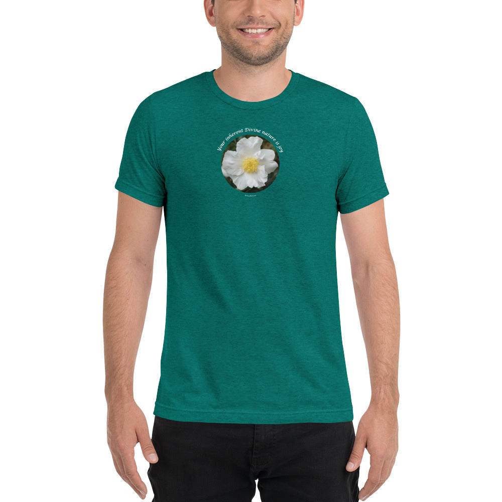 Your inherent Divine nature is joy_Unisex Tri-Blend Short sleeve T-Shirt | Bella + Canvas 3413