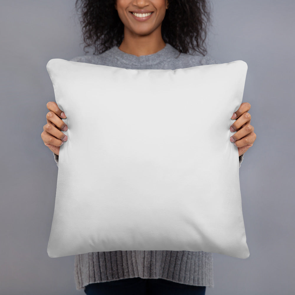 Rose 'Ruby Red' Standard Pillow with Light Grey Back