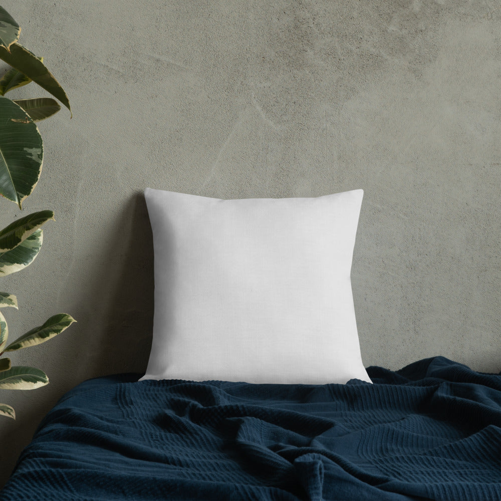 Pink Turks Cap Premium Pillow with Soft Grey Back