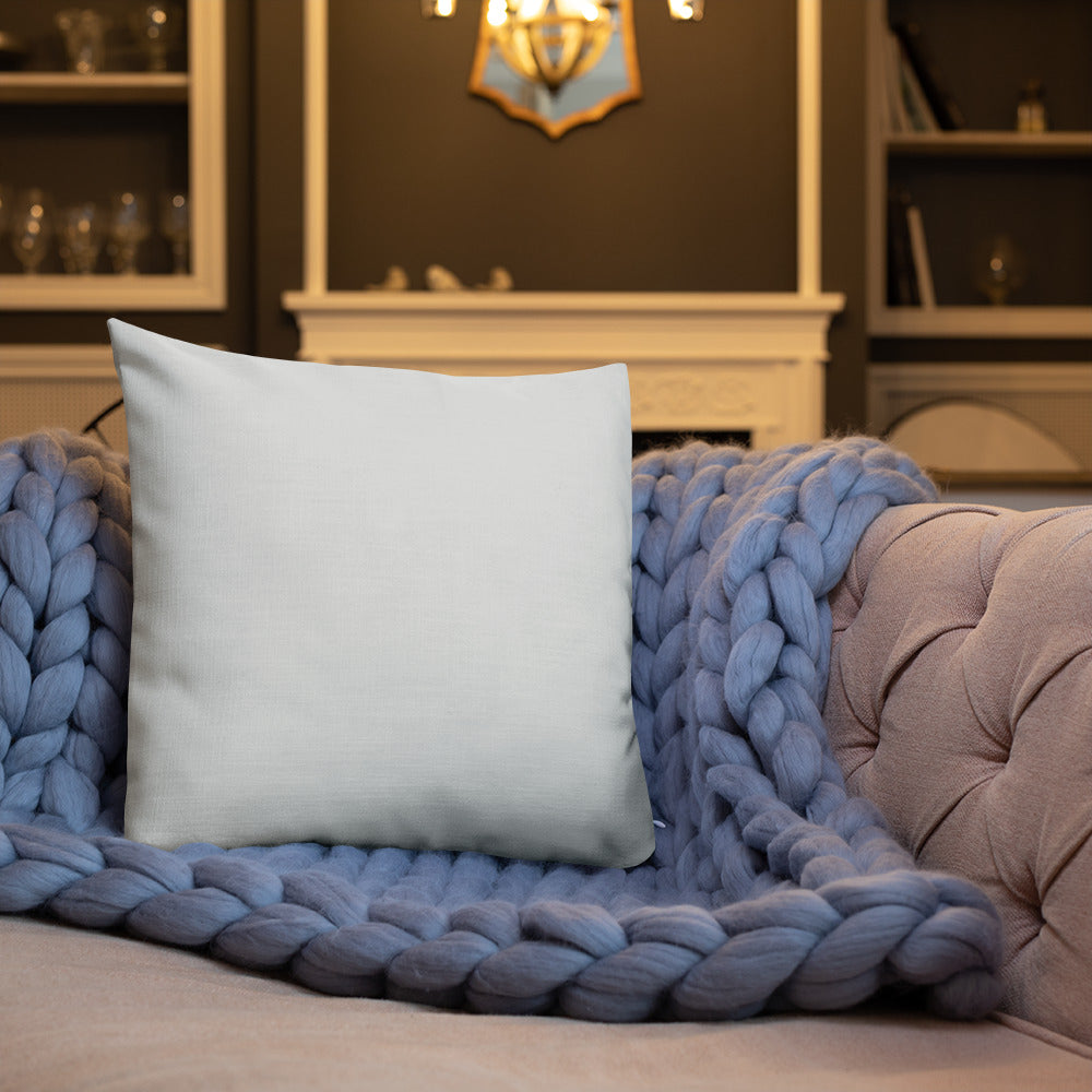 Pink Turks Cap Premium Pillow with Soft Grey Back