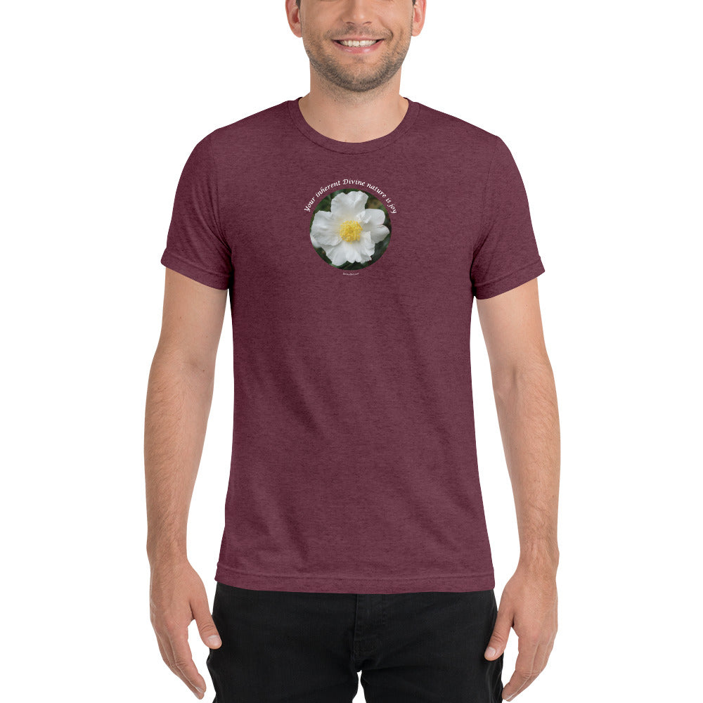 Your inherent Divine nature is joy_Unisex Tri-Blend Short sleeve T-Shirt | Bella + Canvas 3413