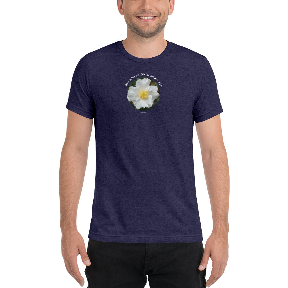 Your inherent Divine nature is joy_Unisex Tri-Blend Short sleeve T-Shirt | Bella + Canvas 3413