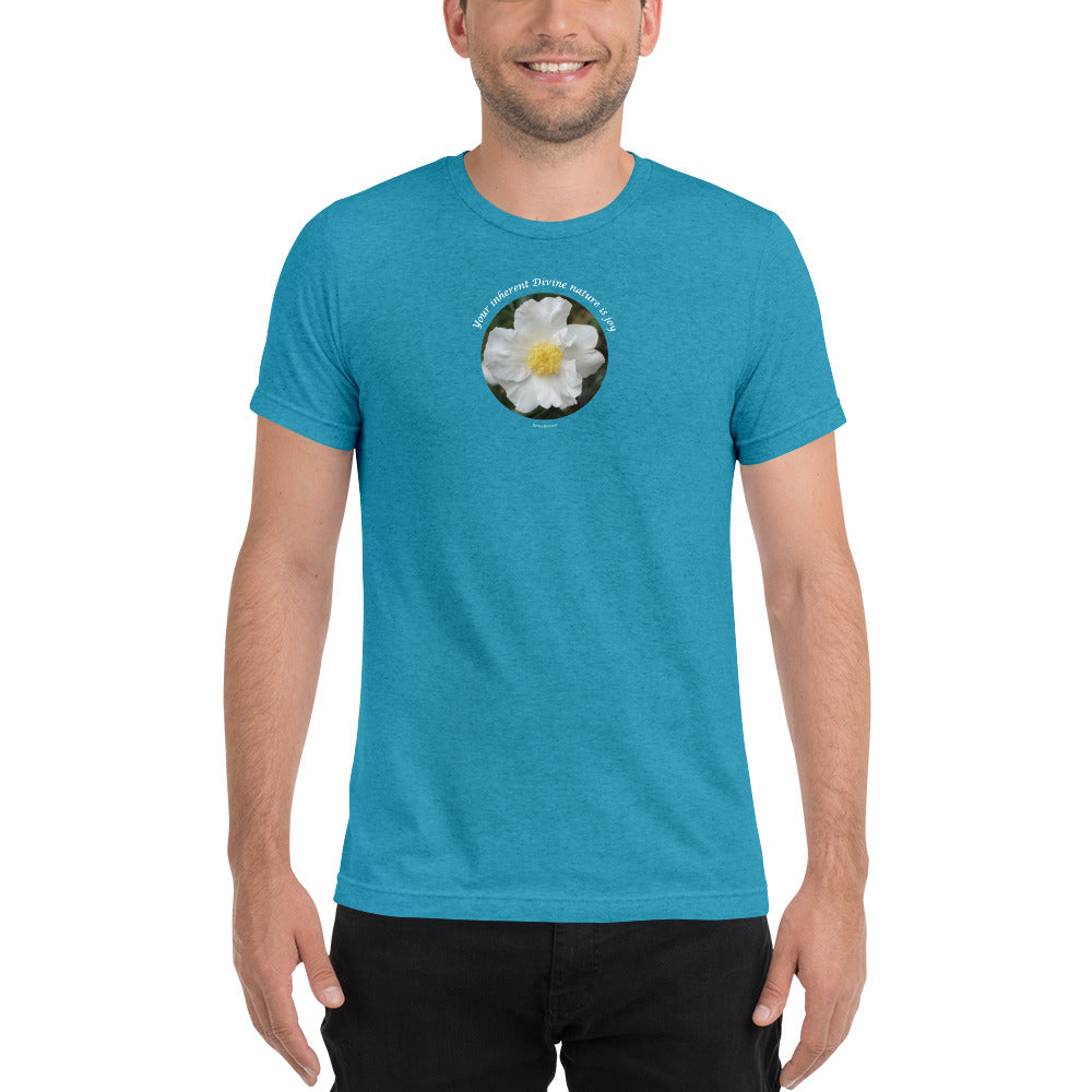 Your inherent Divine nature is joy_Unisex Tri-Blend Short sleeve T-Shirt | Bella + Canvas 3413