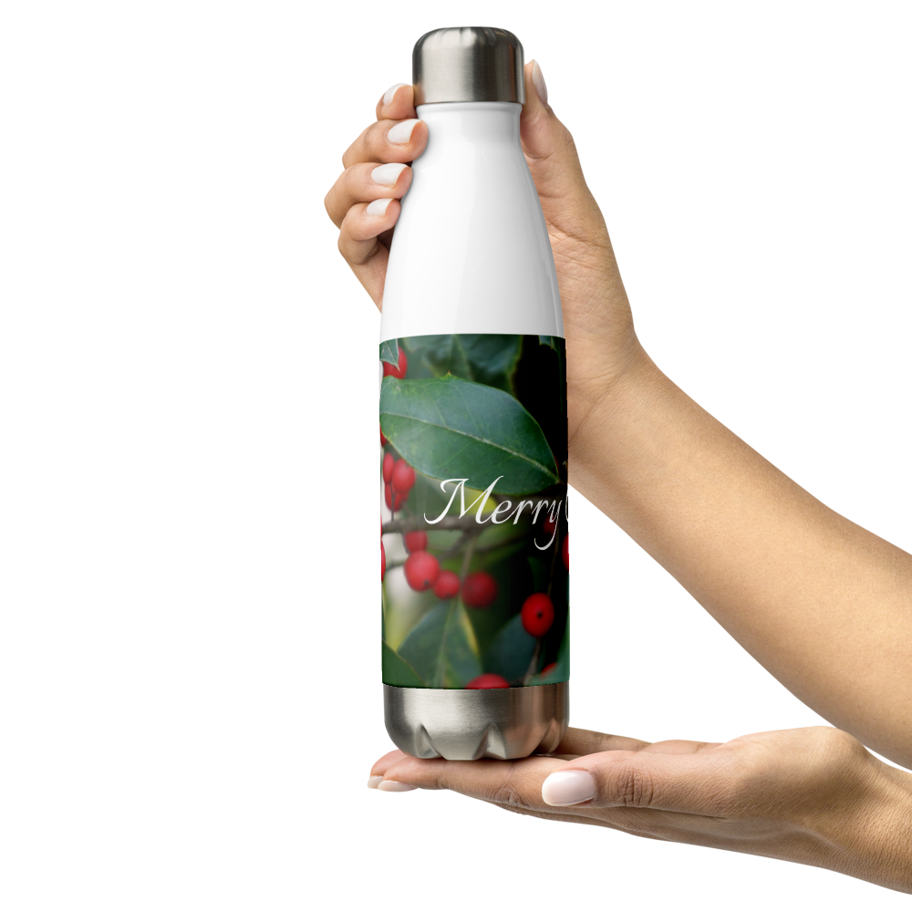 Merry Christmas Stainless Steel Water Bottle