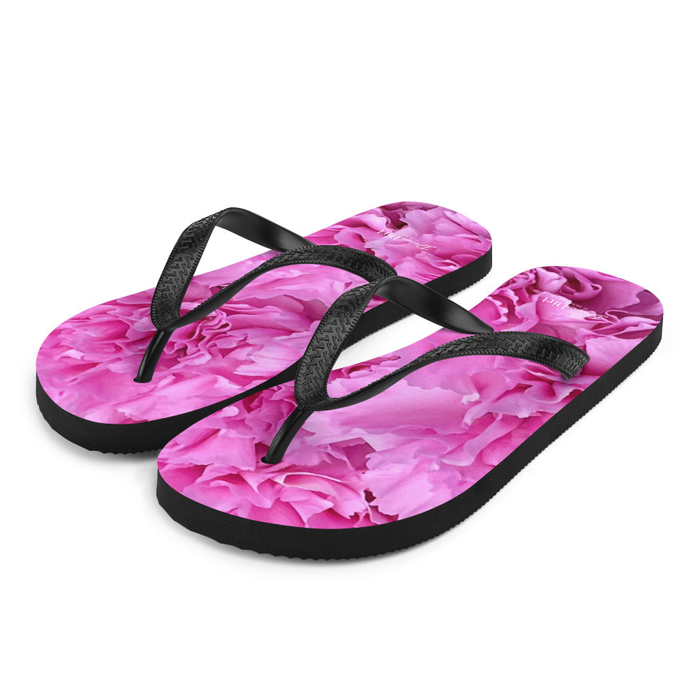 Pink Carnations Flip-Flops