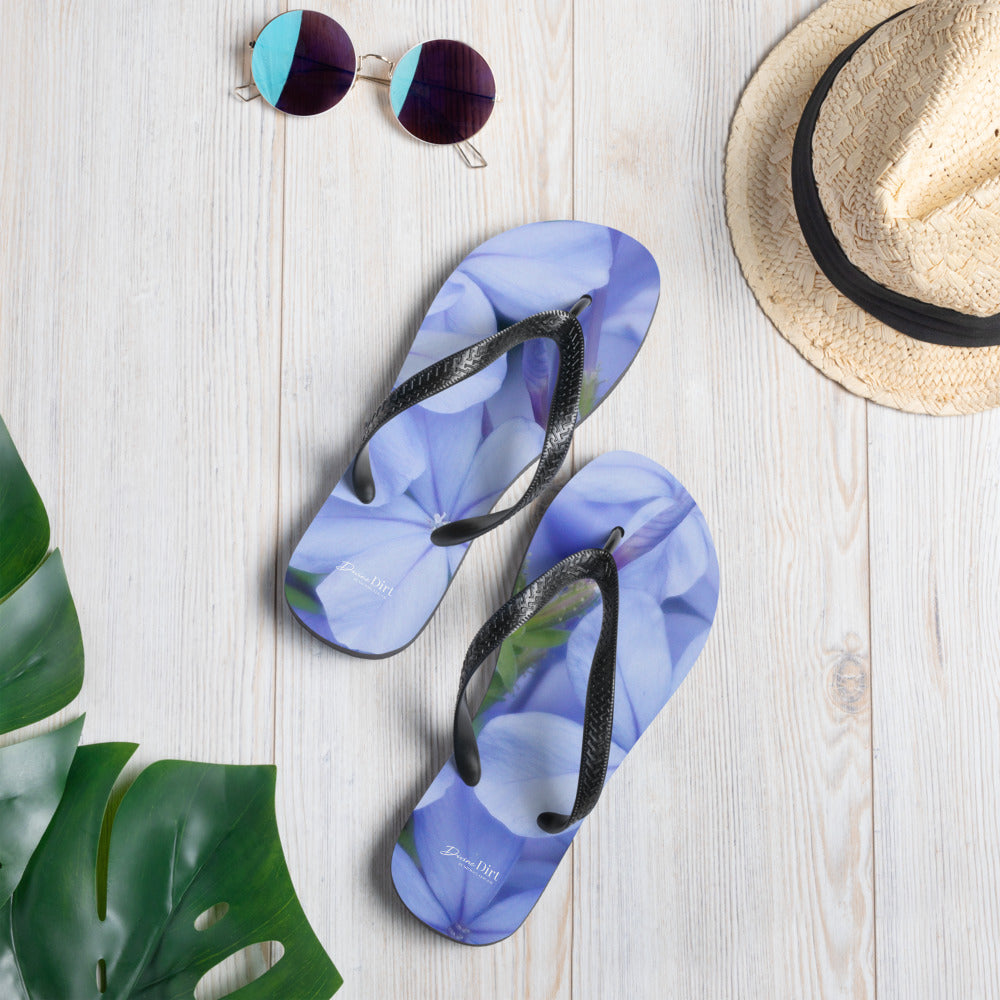 Blue Plumbago Flip-Flops