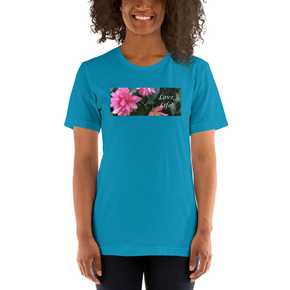 Love Life! Funky Pink Begonia Short-Sleeve T-Shirt