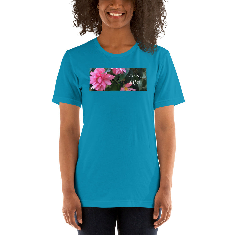 Love Life! Funky Pink Begonia Short-Sleeve T-Shirt