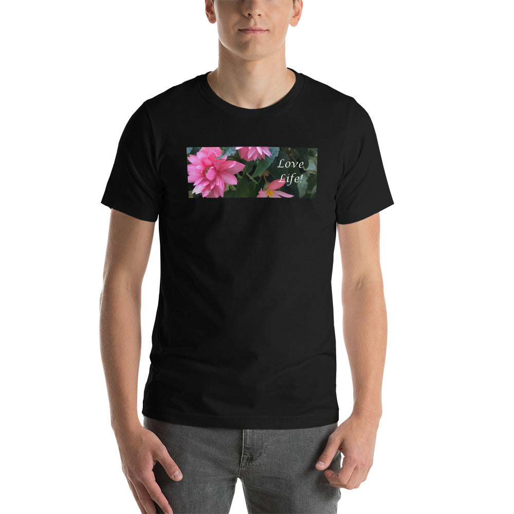 Love Life! Funky Pink Begonia Short-Sleeve T-Shirt