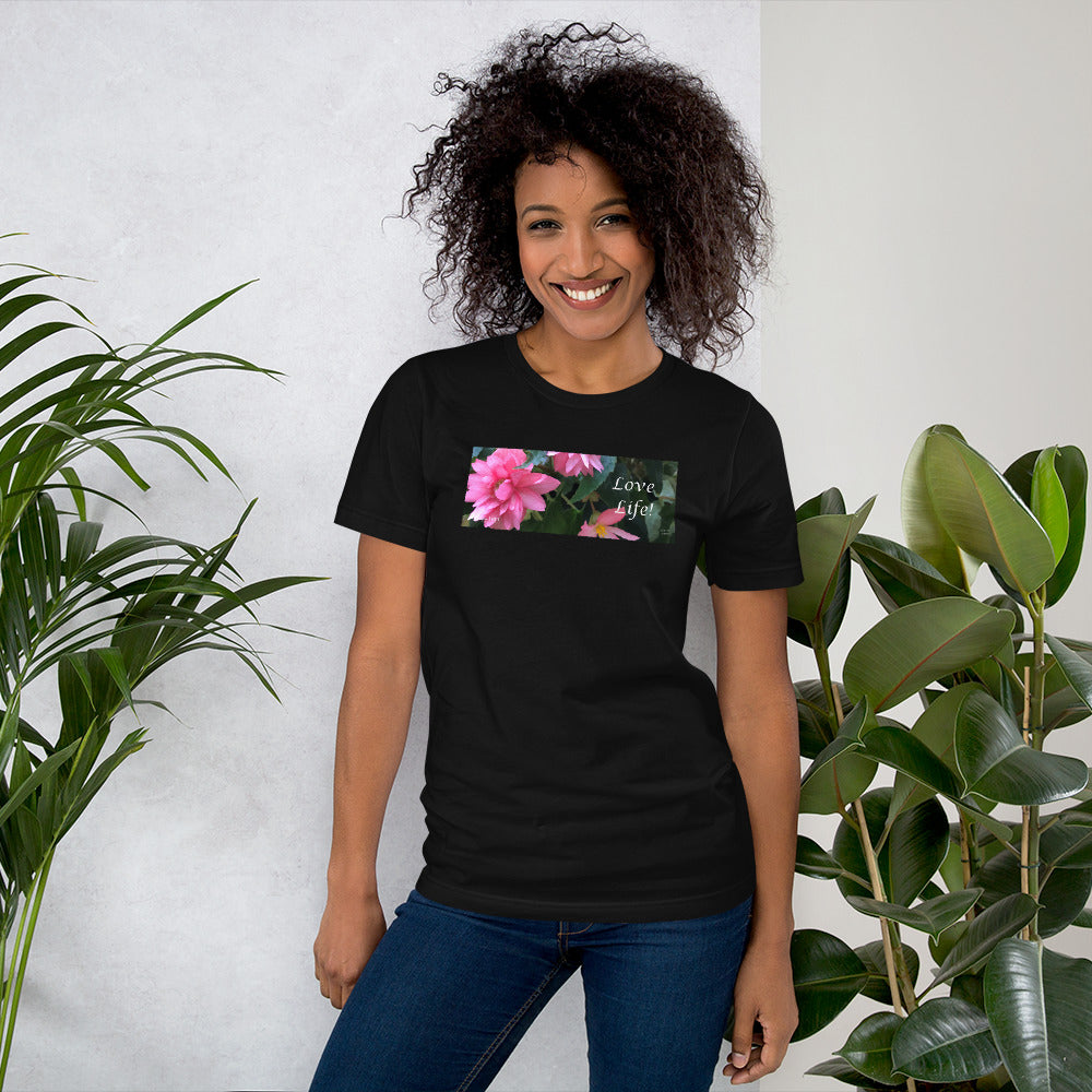 Love Life! Funky Pink Begonia Short-Sleeve T-Shirt