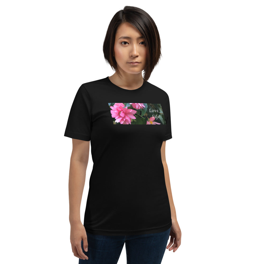 Love Life! Funky Pink Begonia Short-Sleeve T-Shirt
