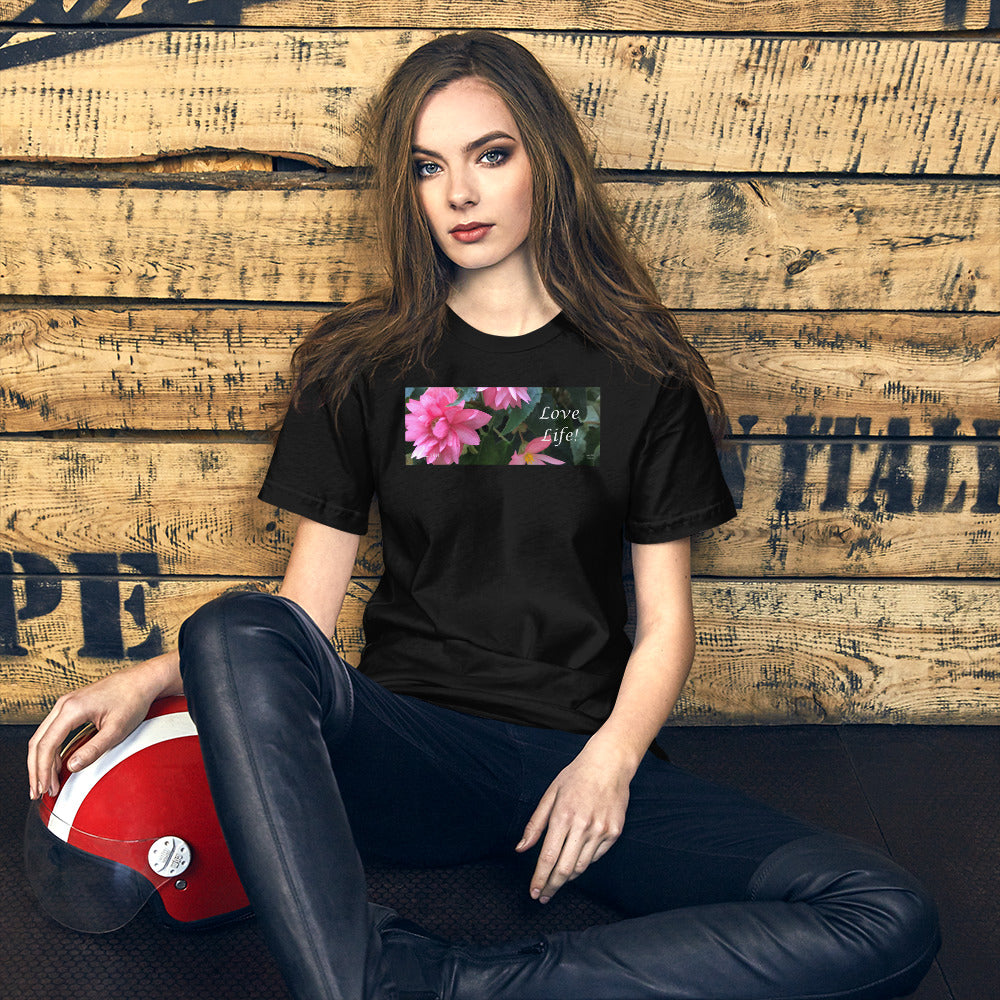 Love Life! Funky Pink Begonia Short-Sleeve T-Shirt