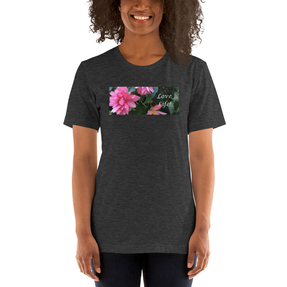 Love Life! Funky Pink Begonia Short-Sleeve T-Shirt