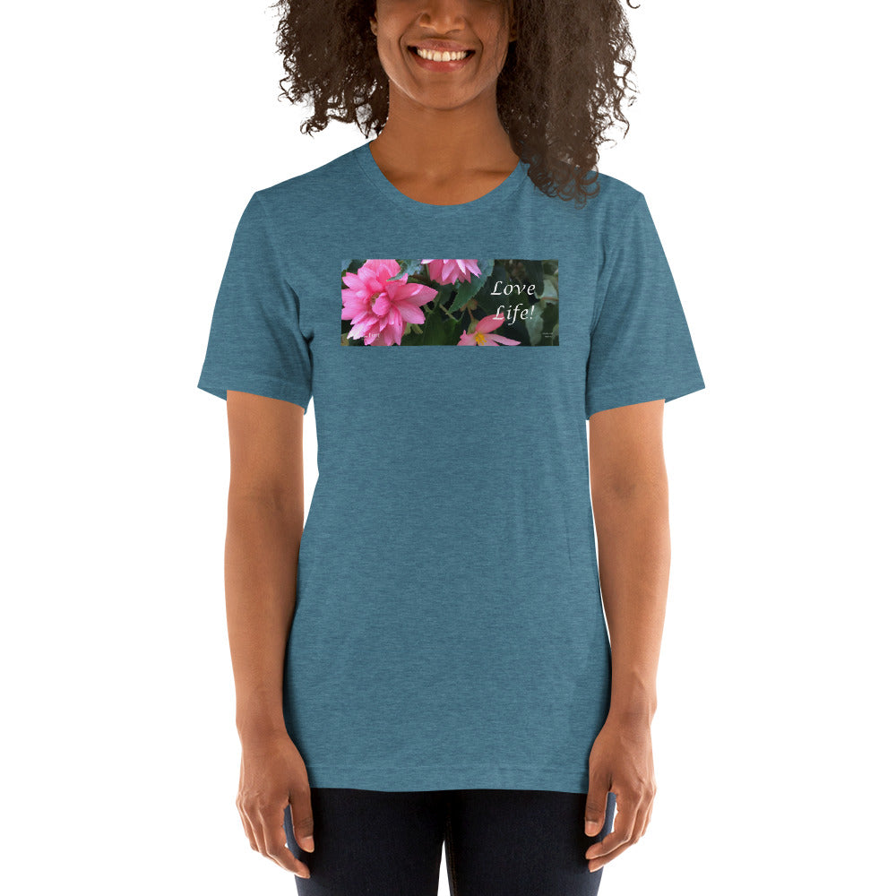Love Life! Funky Pink Begonia Short-Sleeve T-Shirt