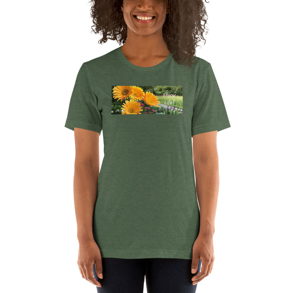 Enjoy LIfe-Gerbera Daisies-Short-Sleeve T-Shirt
