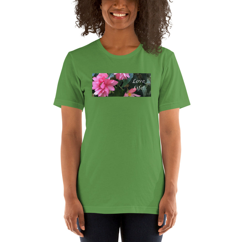Love Life! Funky Pink Begonia Short-Sleeve T-Shirt