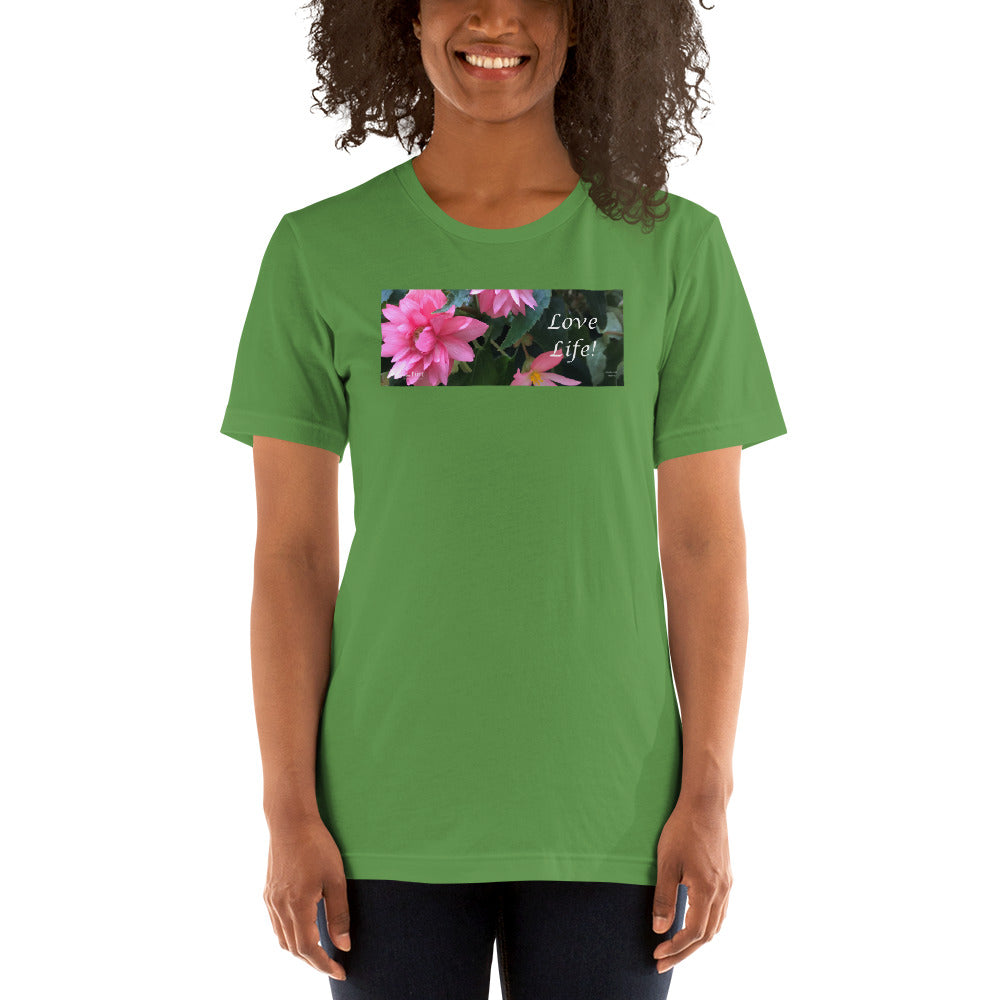Love Life! Funky Pink Begonia Short-Sleeve T-Shirt