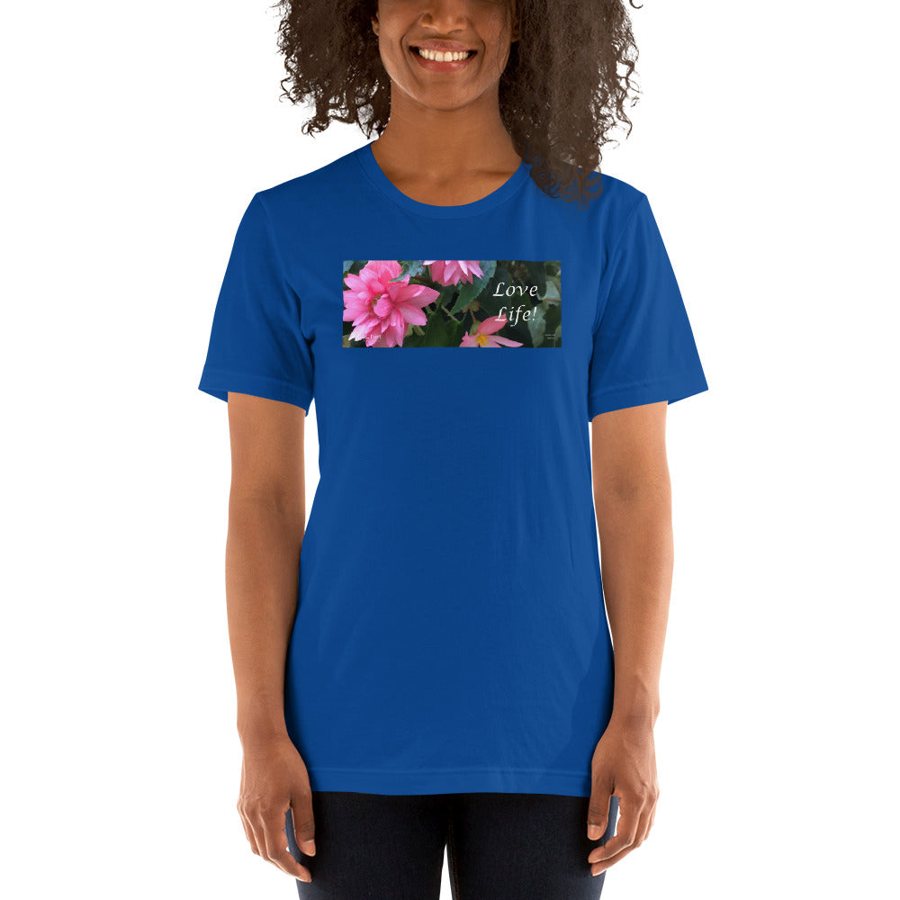 Love Life! Funky Pink Begonia Short-Sleeve T-Shirt