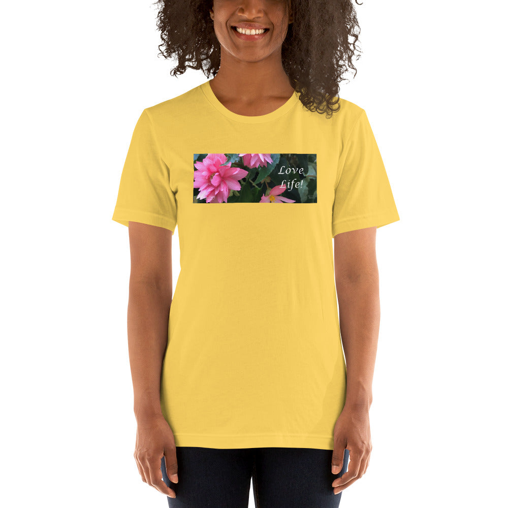 Love Life! Funky Pink Begonia Short-Sleeve T-Shirt