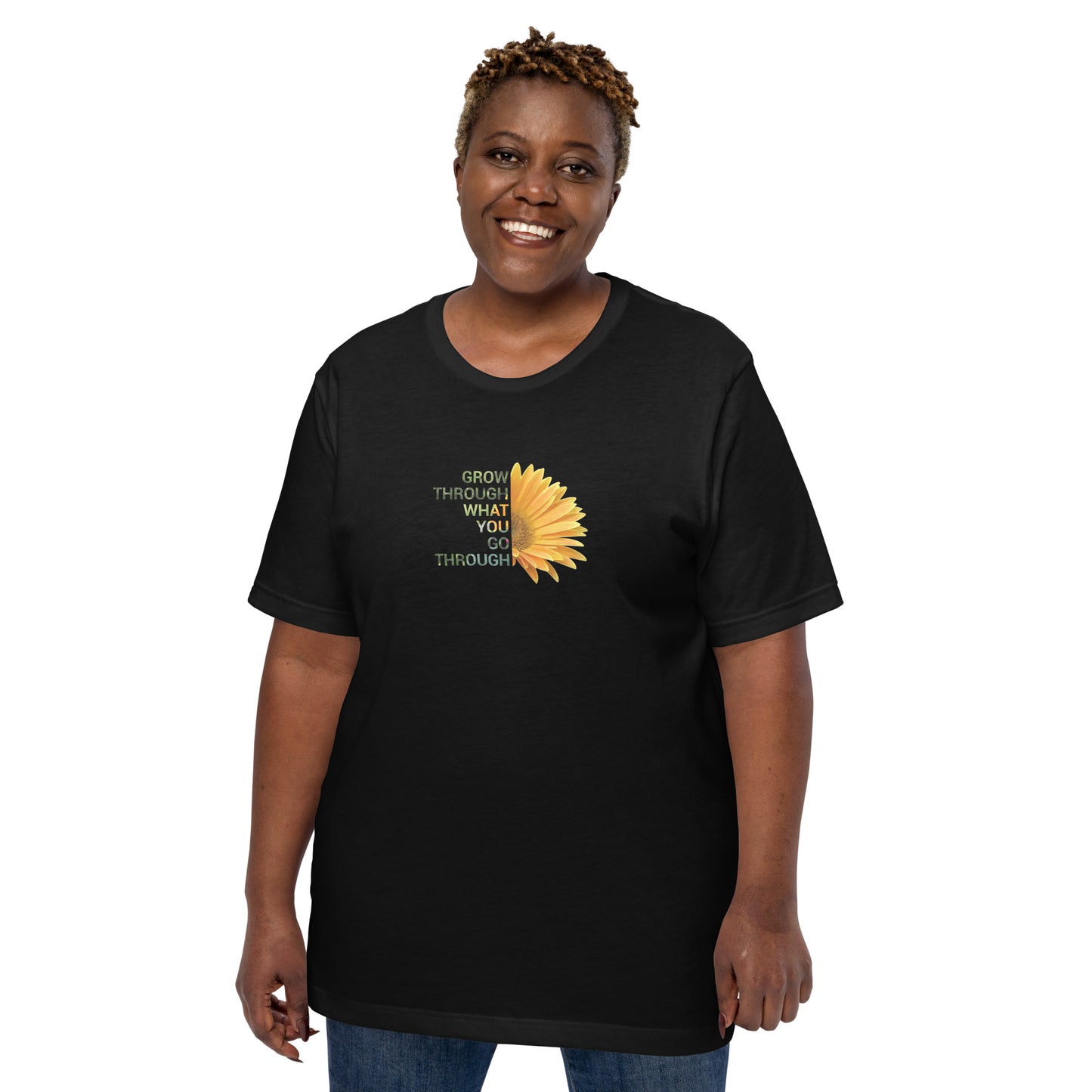 'Grow through what you go through' Unisex t-shirt