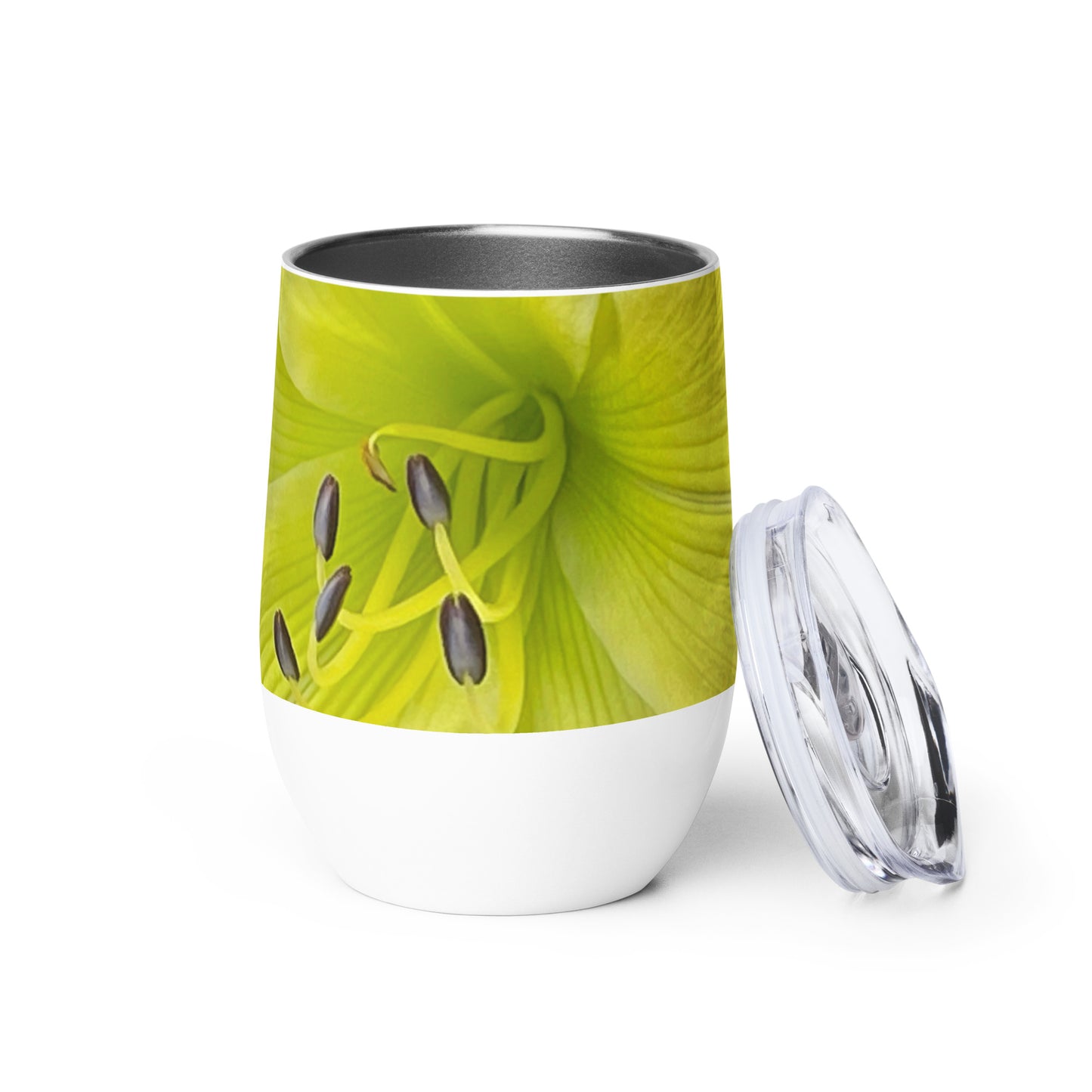 Yellow Daylily Wine tumbler