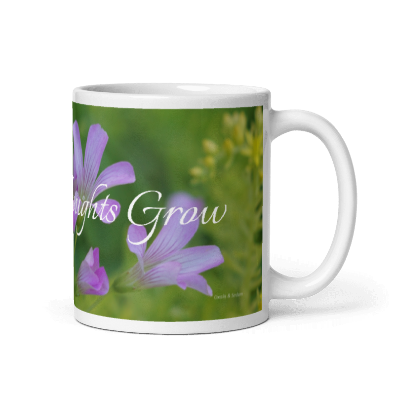 Let Good Thoughts Grow mug Oxalis